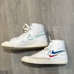 Nike High-Top Blazers with Multicolor Swoosh